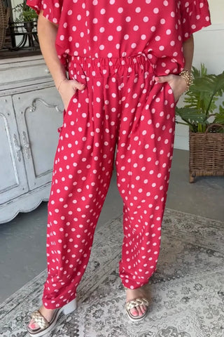 Continental Pants Red Pants Acqua & Limone