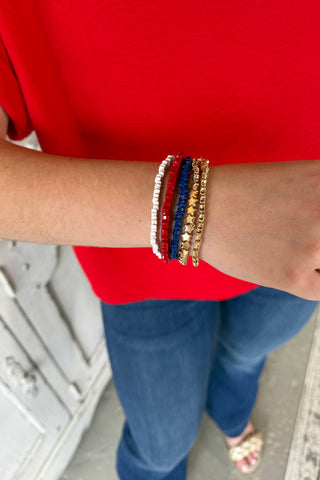Star Patriot Bracelet Set Gold Bracelets Chic Cool