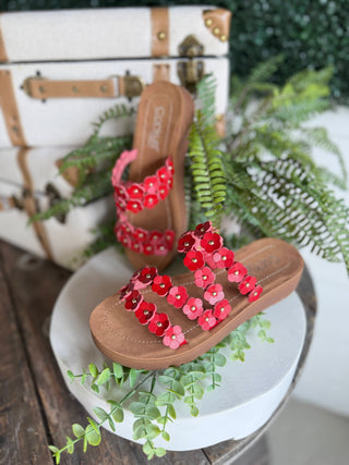 Garden Party Sandals Red by Corky’s Sandal Corky's Footwear
