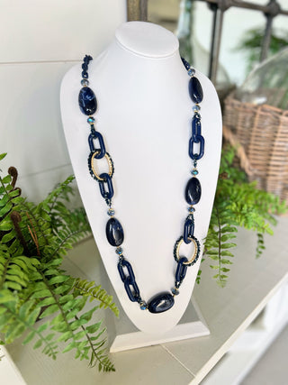 Behold Necklace Navy limited stock Necklaces Miss Carla