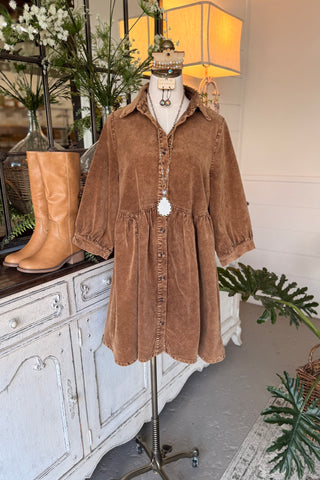 Teresa Dress Mocha by Umgee Dresses Umgee