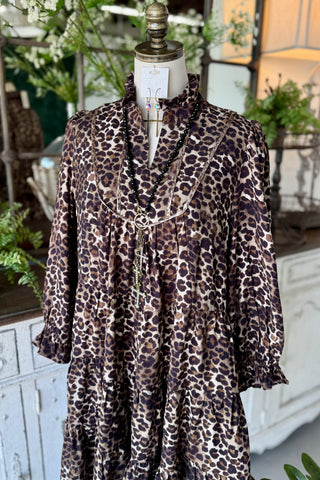 Averly Dress Olive Leopard by Umgee