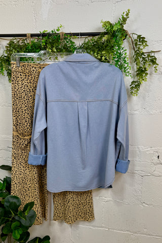 Hometown Top Lt Blue Shirts & Tops Urban Daizy