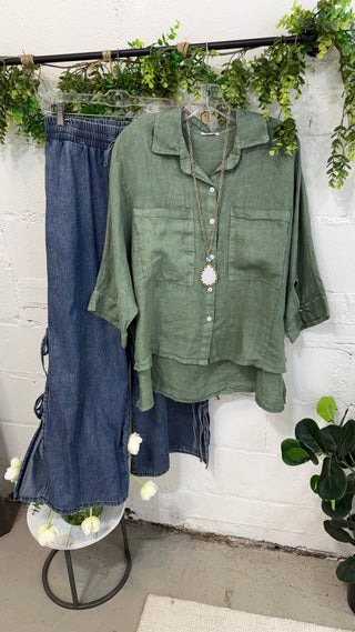 Westbrook Linen Top Olive