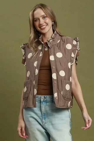 Roberta Vest Mocha by Umgee Vest Umgee