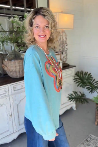 True Daisy Top Dusty Blue by Easel Shirts & Tops Easel