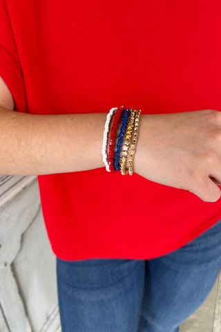 Star Patriot Bracelet Set Gold Bracelets Chic Cool