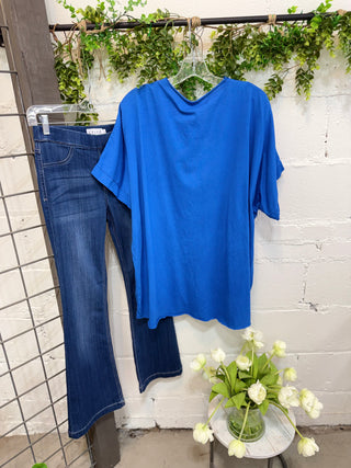 Jocelyn Top Blue Shirts & Tops Giada Fashion