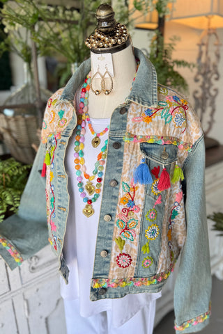 Color Burst Jacket Denim by POL Clothing