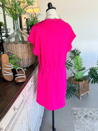 Fuchsia Mini Dress by Umgee Dresses Umgee