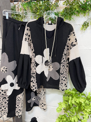 Daisy Duo Top Black/Grey Shirts & Tops Davi & Dani