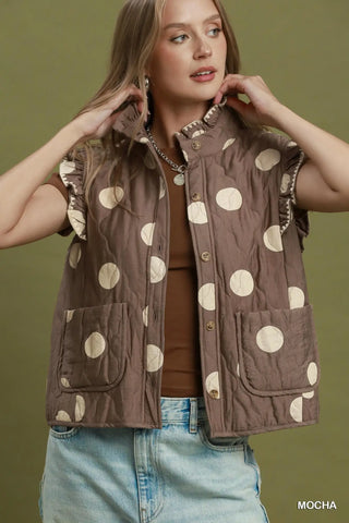 Roberta Vest Mocha by Umgee Vest Umgee