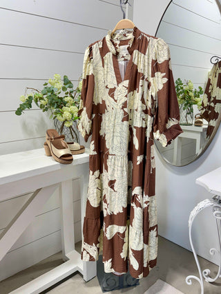 Tiana Long Dress Brown by Umgee