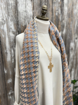 Cool Evenings Wrap Grey/Beige Wrap A Touch Of Style