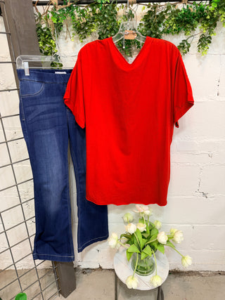 Jamison Top Red Shirts & Tops Giada Fashion