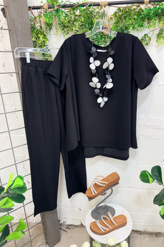 In Demand Pant Set Black Top & Pant Set Brad and Rena