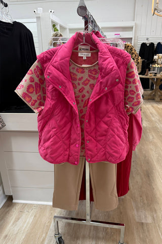 Candy Vest Hot Pink by Umgee Vest Umgee
