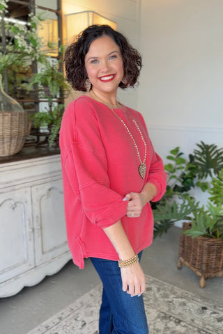 Duffy Top Red Shirts & Tops Blu Pepper