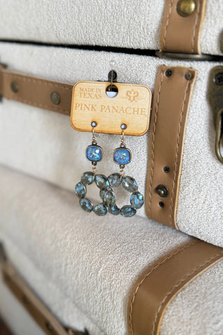 Delia Earrings Blue by Pink Panache