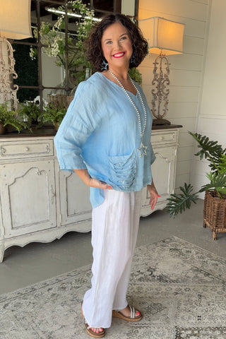 Charlize Top Blue Shirts & Tops Sole Luna