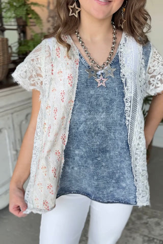 Freelance Top Denim by POL Clothing Shirts & Tops Pol Clothing
