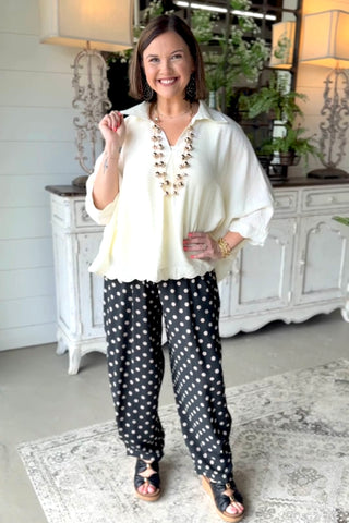 Continental Pants Black Pants Acqua & Limone