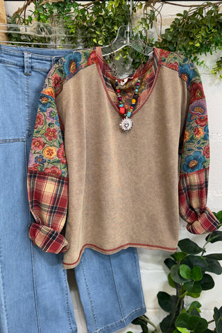 Winslet Top Mushroom by Easel Shirts & Tops Easel