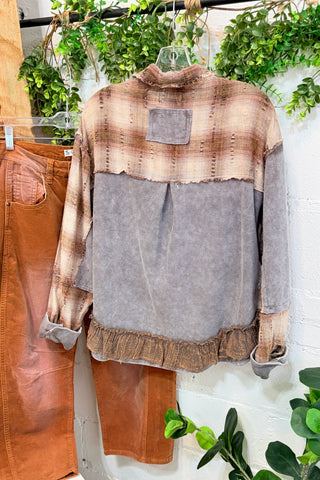 Lucky Break Shacket Grey by POL Shacket Pol Clothing