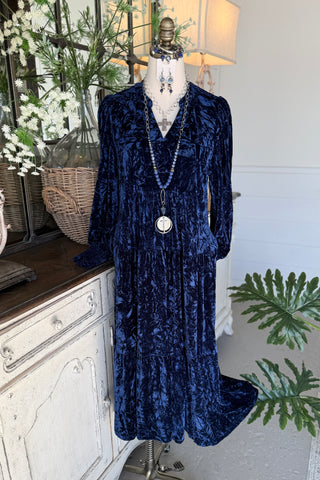 Cloris Dress Navy by Umgee Dresses Umgee