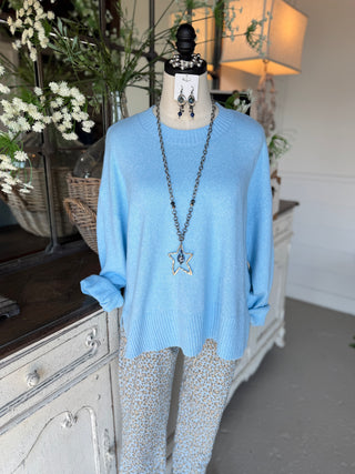 Girl Next Door Sweater Sky