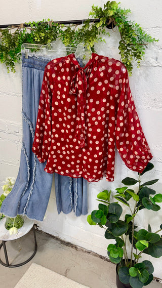 Soft Spot Top Red by Umgee Shirts & Tops Umgee