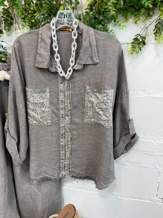 Dixon Top Grey Shirts & Tops New Afeis