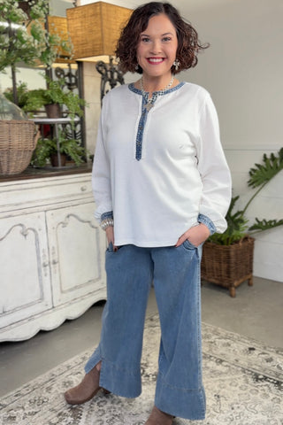 Piper Pants Lt Denim by Umgee