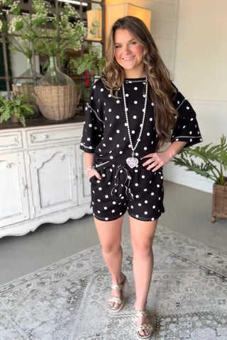 Pongo Short Set Black Short Set Sewn + Seen