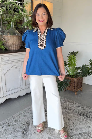 Mary Jo Top Denim by Jodifl