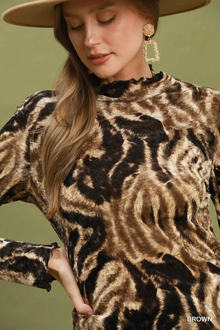 Encounters Top Brown by Umgee Shirts & Tops Umgee