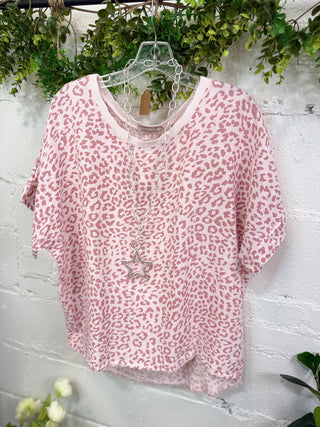 Cool Cat Linen Top Blush Shirts & Tops Miss Carla
