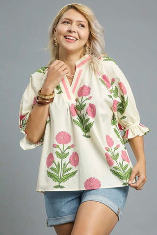 Parker Top Cream by Umgee Shirts & Tops Umgee