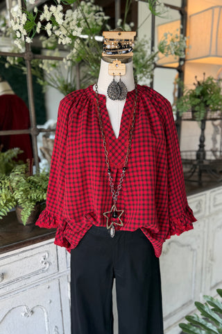 Mira Top Red by Umgee Shirts & Tops Umgee