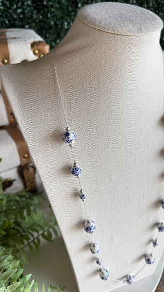 Willow Necklace Silver/Blue Necklaces SM Style