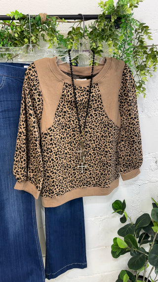 Lynx Top Taupe by Umgee Shirts & Tops Umgee