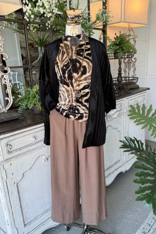 Encounters Top Brown by Umgee Shirts & Tops Umgee