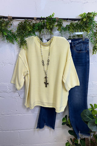 Rooney Sweater Lemon by Easel Sweater Easel