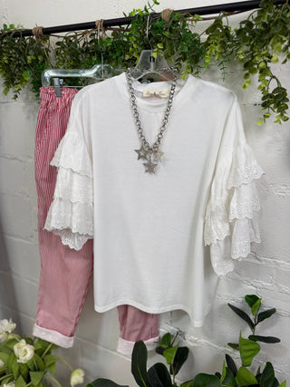 Essie Top Off White Shirts & Tops Vine & Love