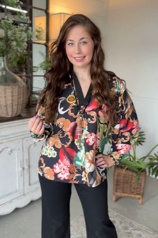 Wilson Top Black by Umgee Shirts & Tops Umgee