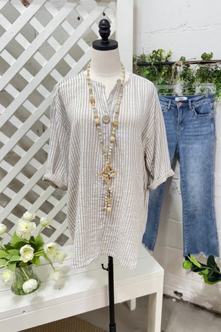 Cabana Beige Shirts & Tops D Style