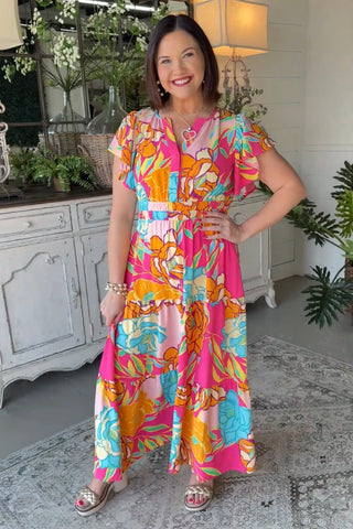 Pretty Girl Long Dress Pink Dresses Oddi