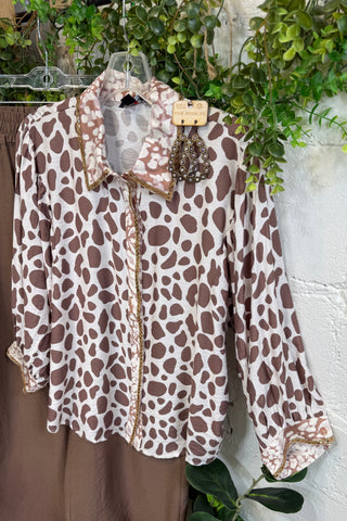 Trenna Top Mocha Mix by Gigio