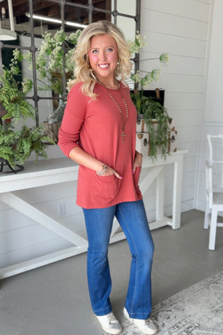 Sakina Sweater Rust sweater Zenana