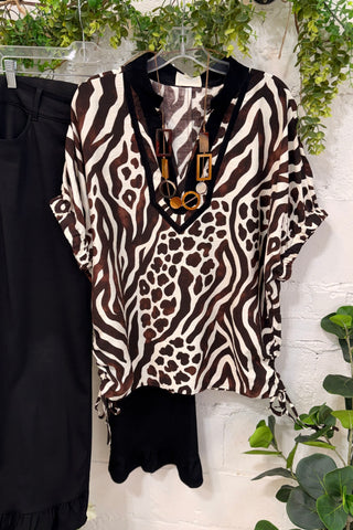 Smokeshow Top Brown by Umgee Shirts & Tops Umgee